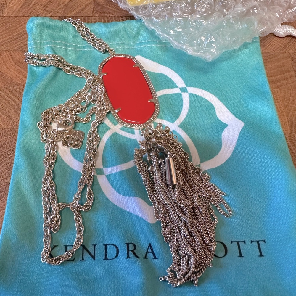 Kendra Scott Rayne Necklace - Red - Goldtone